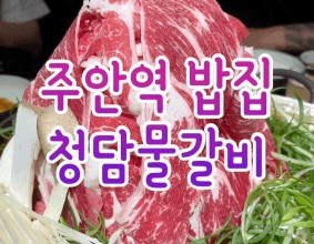 주안역 밥집 청담물갈비 야채무한리필