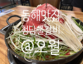 동해 맛집 청담물갈비 내돈내사 후기(메뉴판 가격표 첨부)